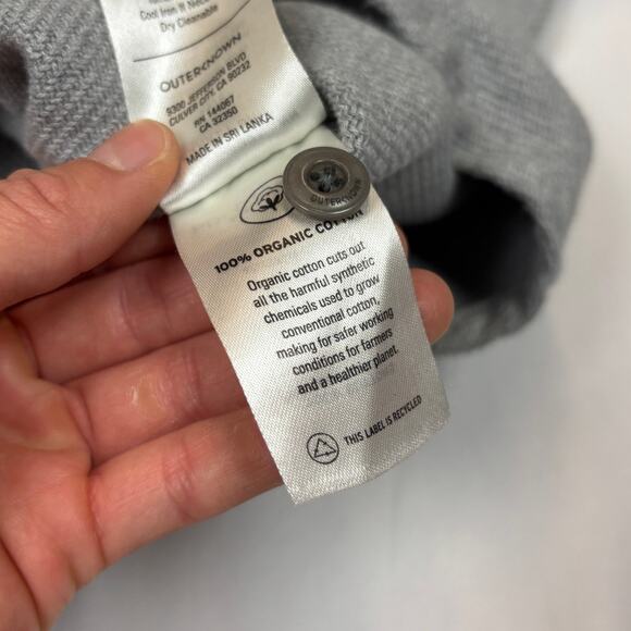 Outerknown Blanket Shirt Men's XS Heather Gray Cotton Twill Overshirt - Picture 8 of 9